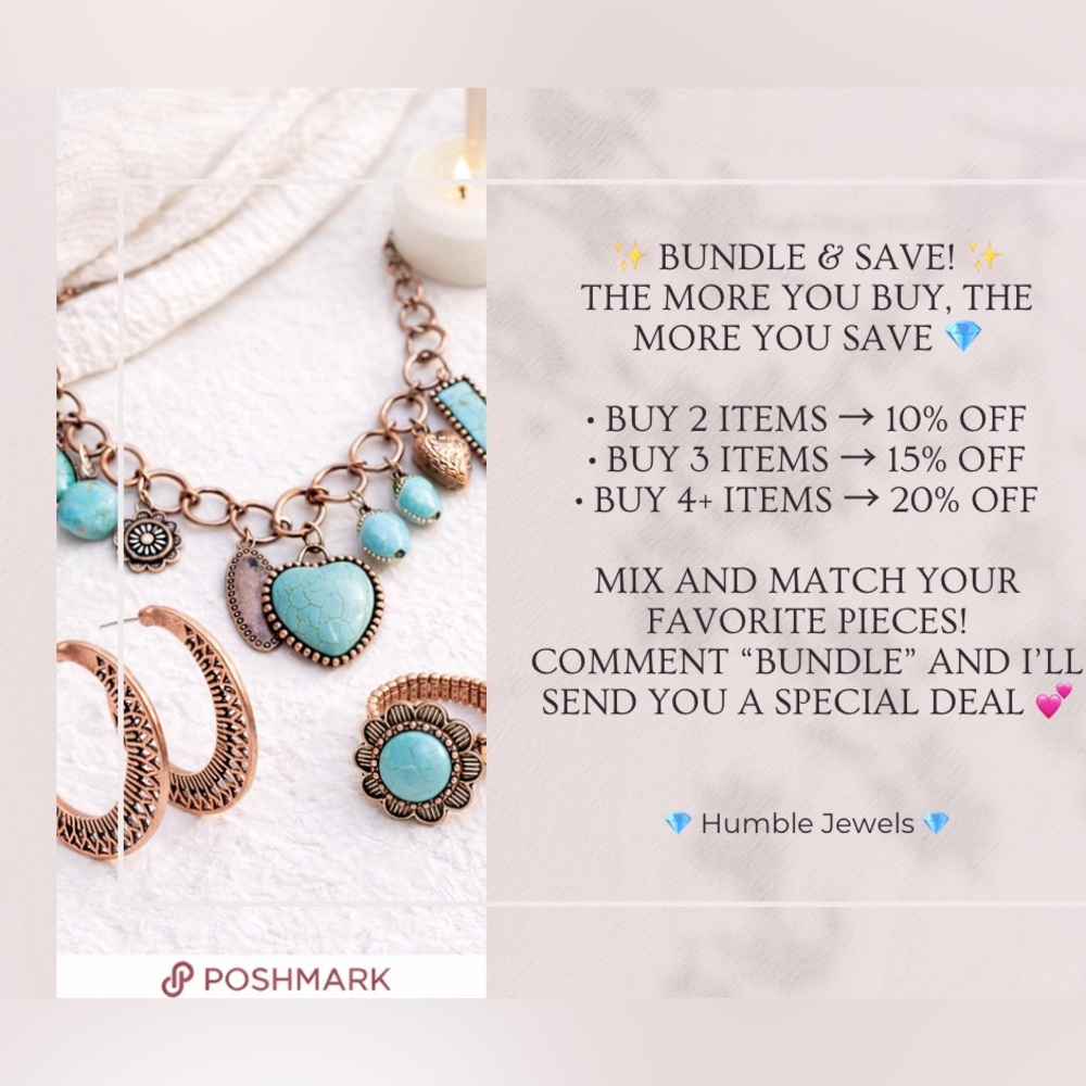 Turquoise and Copper Necklace Set
